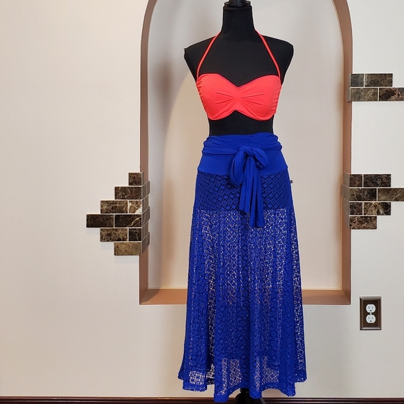 La Vie En Rose Aqua Two-way Lace Skirt-Dress ( Size XS) - Picture 6 of 7